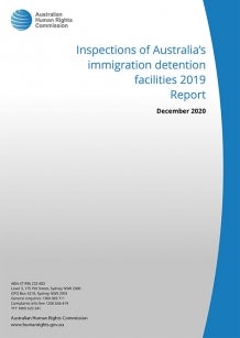 Cover of the Inspections of Australia's immigration detention facilities (2019)